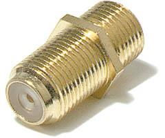 Gold Plated F Coupler Female To Female - 25-Packgold 