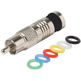 RG-6 RCA Compression Connector With Color Bandsrca 