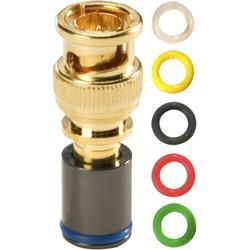 Mini RG-59 BNC Compression Connector With Color Bands - 10-Packbnc 