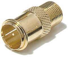 Gold Plated F Connector Quick-Disconnect Adapter - 25-Packgold 