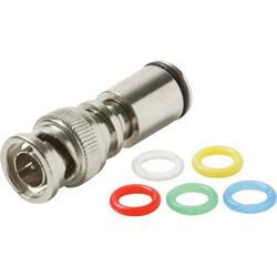 Nickel Plated BNC-PermaSeal-II RG-6 Quad Connector - 10-Packnickel 