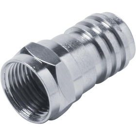 RG-6 Nickel-Plated Coaxial Crimp Connectornickel 