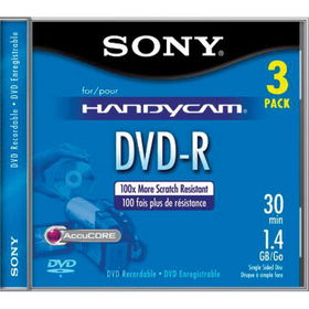 SONY 3DMR30R1H 1.4GB Camcorder 8cm Write Once DVD-Rs (3 pk)sony 