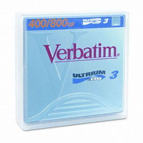 Verbatim 95182 - 1/2 Ultrium LTO-3 Cartridge, 2200ft, 400GB Native/800GB Compressed Capacityverbatim 