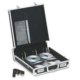 Vaultz Locking Media Binder, Holds 200 Disks, Blackvaultz 