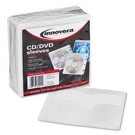 Two-Sided CD/DVD Sleeves for Ring Binder, 100/Packinnovera 