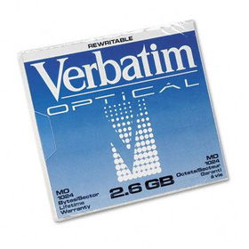 Verbatim 91204 - Magneto Optical Disk, 5.25, 2.6GB, 1,024 Bytes/Sector, Rewritableverbatim 