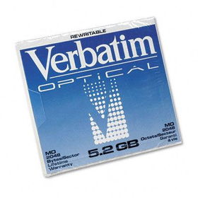 Verbatim 92843 - Magneto Optical Disk, 5.25, 5.2GB, 2,048 Bytes/Sector, Rewritableverbatim 