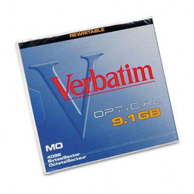 Verbatim 94123 - Magneto Optical Disk, 5.25, 9.1GB, 4,096 Bytes/Sector, Rewritableverbatim 