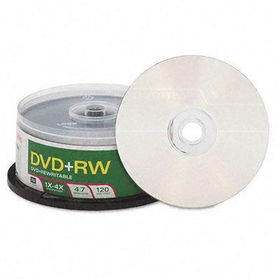 DVD+RW Discs, 4.7GB, 4x, Spindle, 30/Packverbatim 