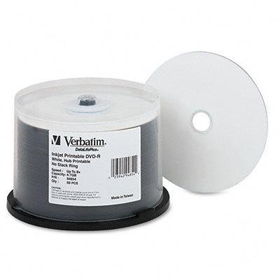 Datalife Plus DVD-R Discs, 4.7GB, 8x, Spindle, White, 50/Packverbatim 