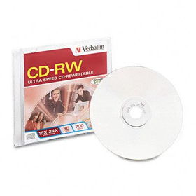 Verbatim 95154 - CD-RW Disc, 700MB/80min, 16x-24x, w/Slim Jewel Caseverbatim 