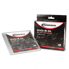 Innovera 46893 - Dual-Layer DVD+R Discs, 8.5GB, 8x, w/Jewel Cases, Silver, 3/Packinnovera 