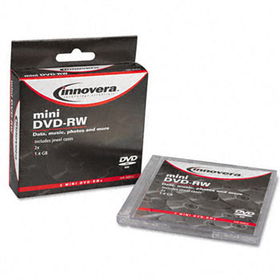 Innovera 46833 - 8cm Minidisc DVD-RW, 1.4GB, 2x, w/Jewel Case, Silver, 3/Packinnovera 