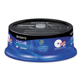 Sony 25DPR47RSP4 - DVD+R Disc, Spindle, 25/Packsony 