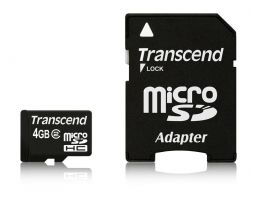 4GB Micro SDHC Class 2 with Standard SD Adaptermicro 