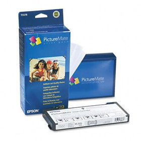 PictureMate Ink Cartridge/Paper Combo Print Pack w/100 4 x 6 Sheetsepson 