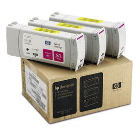 HP C5068A - C5068A (HP 81) Ink, 1000 Page-Yield, 3/Pack, Magentaink 