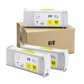 HP C5075A - C5075A (HP 83) Ink, 1312 Page-Yield, 3/Pack, Yellowink 