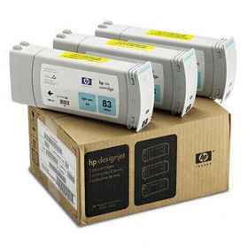 HP C5076A - C5076A (HP 83) Ink, 1312 Page-Yield, 3/Pack, Light Cyanink 