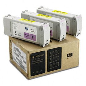 HP C5077A - C5077A (HP 83) Ink, 1312 Page-Yield, 3/Pack, Light Magentaink 