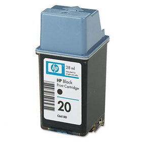 C6614D (HP 20) Ink, 500 Page-Yield, Blackink 