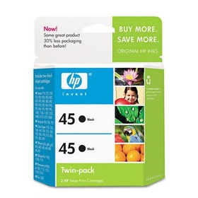 HP C6650FN - C6650FN (HP 45) Ink, 830 Page-Yield, 2/Pack, Blackink 