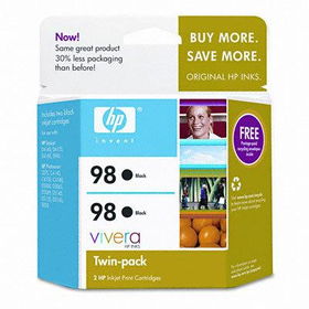 HP C9514FN - C9514FN (HP 98) Ink, 400 Page-Yield, 2/Pack, Blackink 