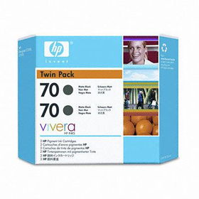 HP CB339A - CB339A (HP 70) Ink, 2/Pack, Matte Blackink 