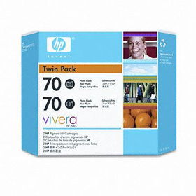 HP CB340A - CB340A (HP 70) Ink, 2/Pack, Photo Blackink 