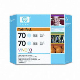 HP CB351A - CB351A (HP 70) Ink, 2/Pack, Light Cyanink 