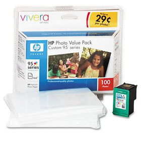 HP Q7932AN - Custom 95 Kit of Vivera Ink Cartridge, 4 x 6 Glossy Premium Paper, 100 Sheetscustom 