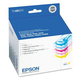 T048920 Ink, 430 Page-Yield, 5/Pack, Assortedepson 