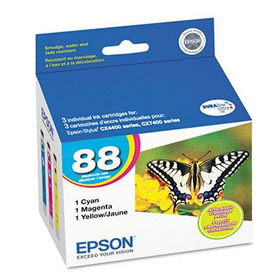 T088520 Ink, 430 Page-Yield, 3/Pack, Cyan; Magenta; Yellowepson 