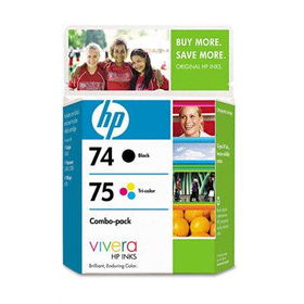 HP CC659FN - CC659FN (HP 74; HP 75) Ink, 2/Pk, Black; Tri-Colorink 