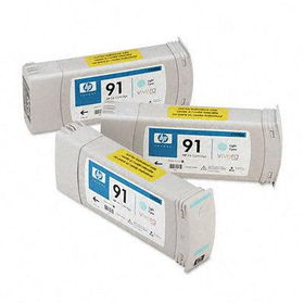 HP C9486A - C9486A (HP 91) Vivera Ink, 3/Pack, Light Cyanvivera 