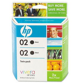 HP C9500FN - C9500FN (HP 02) Ink, 960 Page-Yield, 2/Pack, Blackink 