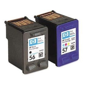 HP C9321FN - C9321FN (HP 56/57) Ink, 520 Page-Yield, 2/Pack, Black; Tri-Colorink 