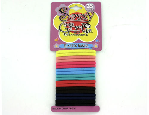 18-Pack Elastic Hair Bands Case Pack 12elastic 