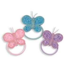 Assorted Glass Beaded - Pony-O Butterfly Case Pack 72assorted 