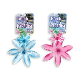 Assorted Colors - Paradise Flower Ponytail Holders Case Pack 72assorted 