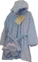 Minkie Dot Robe and Slippers (12-24 months) Blueminkie 