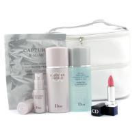 CHRISTIAN DIOR by Christian Dior Travek Set: Capture R-Mask+ Capture Totale Concentrate + Capture Totale Lotion + Cleanser + Lipstick--5pcs+1bagchristian 