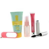 CLINIQUE by Clinique Travel Set: Body Gel SPF15 75ml + CS Glossy 14ml + Masc. + Moisture Spray + Mirror--5pcsclinique 