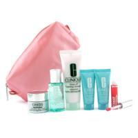 CLINIQUE by Clinique Travel Set: Cleanser + Lotion + Turnaround + Turnaround Mask + Repairwear Night Cream + Lip Gloss--6pcs+1bagclinique 