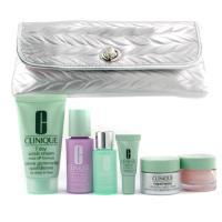 CLINIQUE by Clinique Travel Set: Scrub + Moisture Lotion 1 + Moisture Surge + Repairwear Night Cr. + Superbalm + Bag--6pcs+1bagclinique 