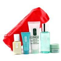 CLINIQUE by Clinique Travel Set: Cleanser + Moisture Lotion 2 + DDML + Turnaround Concentrate + Superdefense + Bag--5pcs+1bagclinique 