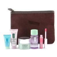 CLINIQUE by Clinique Travel Set: Make Up Remover + Superdefense + Pore Minimizer + Turnaround Renewer + Lip Gloss + bag--5pcs+1bagclinique 