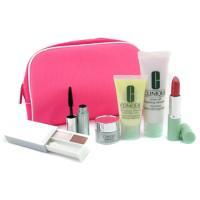 CLINIQUE by Clinique Travel Set: Cleanser + D.D.M.L + Eye Cream + Lip Stick + Mascara + Eye Shadow Duo--6pcs+1bagclinique 