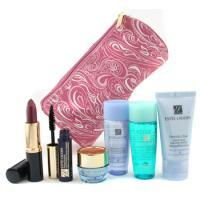 ESTEE LAUDER by Estee Lauder Travel Set: Cleanser 30ml + 2xLotion 30ml + Lipstick + Mascara 2.8ml + Bag--5pcs+1bagestee 